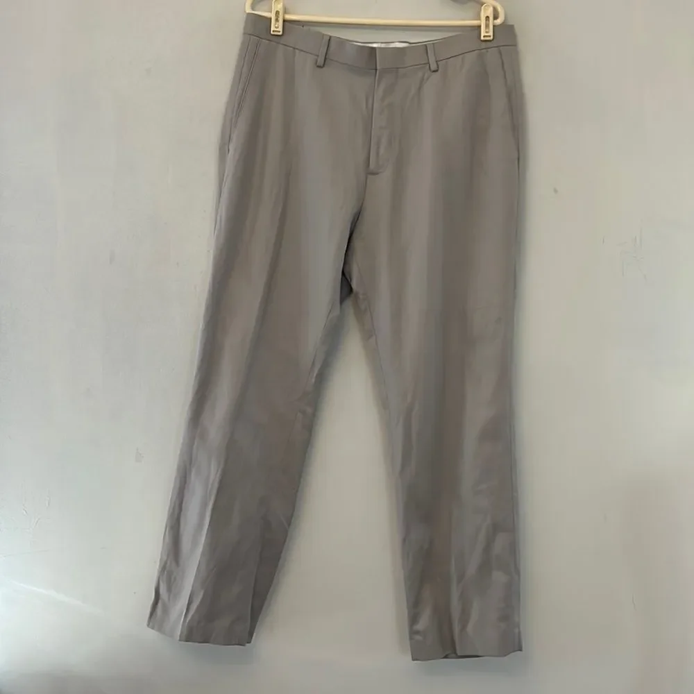 Banana Republic tan tailored slim fit pants Size 35 X 30 New